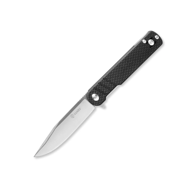 Ніж складаний туристичний Ganzo G772-BK (8.9 см) 8CR14 / G10 чорний — Ganzo