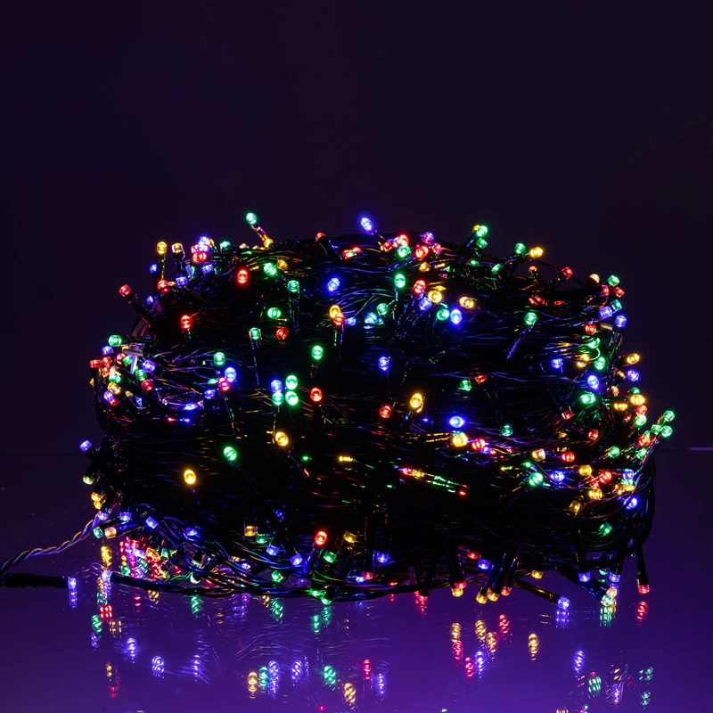 Гірлянда Різдвяна фея вулична 100 (м) 1000 LED чорний провід Мультиколор CF1000L100MBML