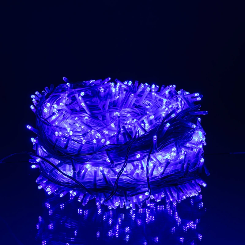 Гірлянда Різдвяна фея вулична 100 м 1000 LED білий провід Синій CF1000L100MWBL