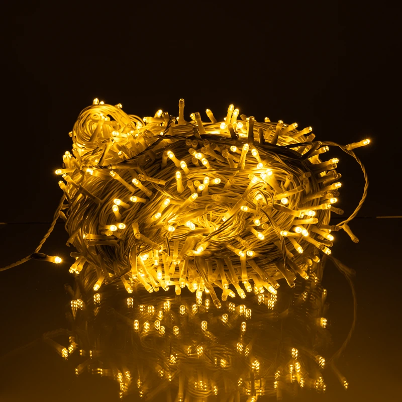 Гірлянда Різдвяна фея вулична 100 м 1000 LED білий провід Жовтий CF1000L100MWY