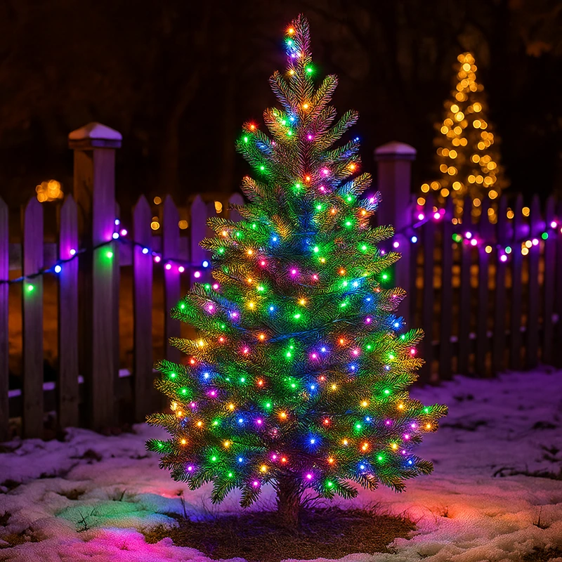 Гірлянда Нитка вулична 30 (м) 300 LED чорний провід Мультиколор CF300L30MBML