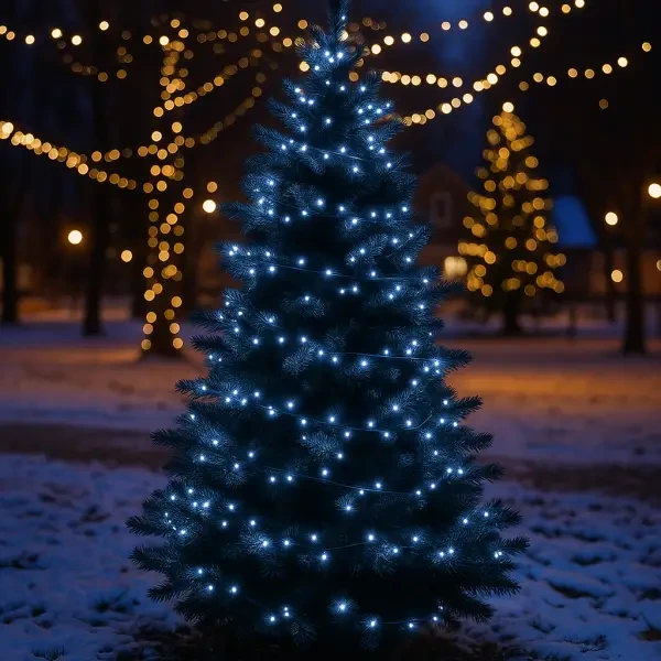 Гірлянда Нитка вулична 30 (м) 300 LED чорний провід Білий CF300L30MBW