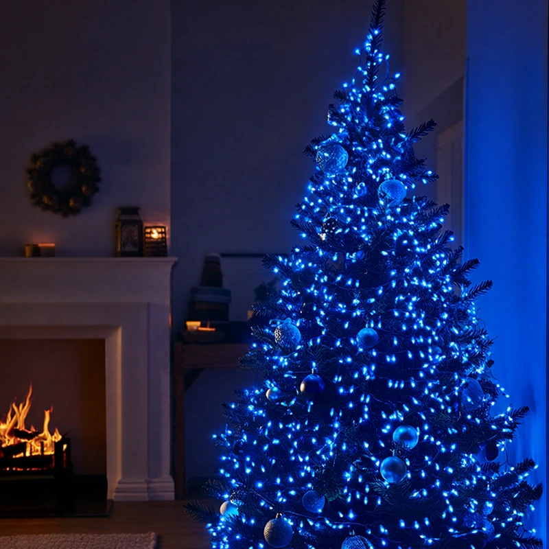 Гірлянда Нитка вулична 30 м 300 LED білий провід Синій CF300L30MWBL