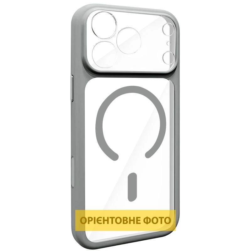 Чохол TPU GETMAN Moon Clear with MagSafe для Apple iPhone 12 (6.1") Black