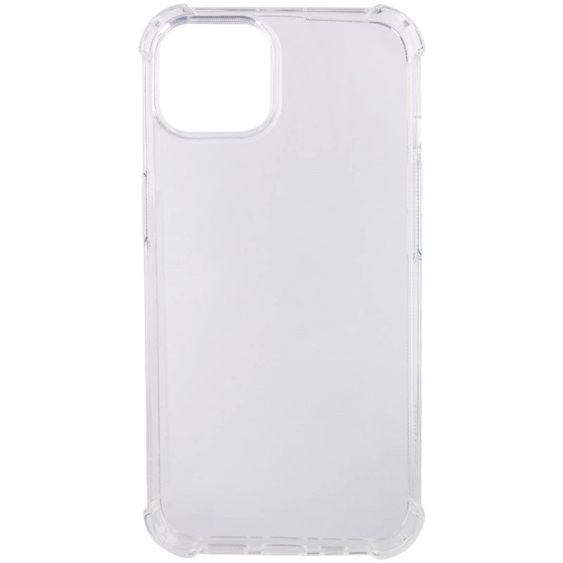 TPU чохол GETMAN Ease logo посилені кути для Apple iPhone 14 Plus (6.7") Сірий (прозорий)