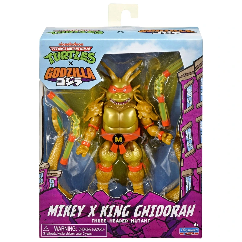 Фігурка TMNT X GODZILLA – МАЙКІ В ОБРАЗІ КОРОЛЯ ГІДОРИ — Godzilla vs. Kong