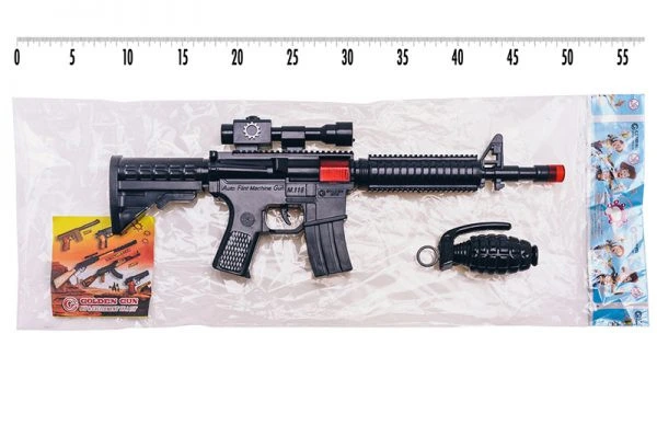 Іграшковий автомат-тріскачка "M16" з гранатою Golden Gun 803