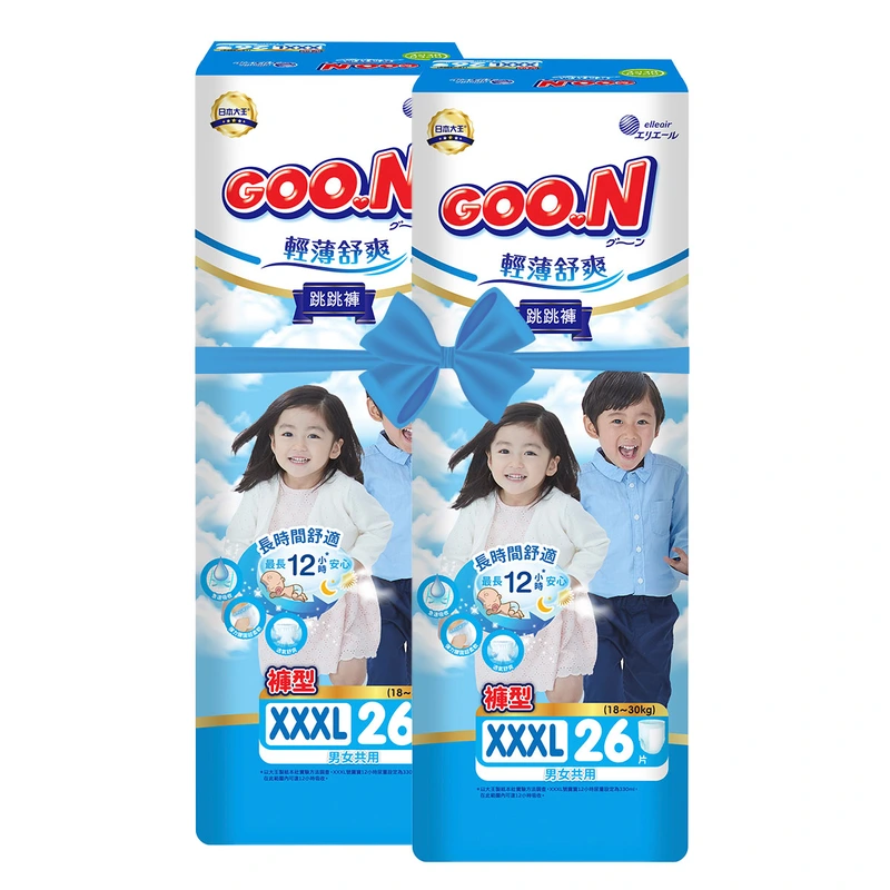Трусики-підгузки GOO.N Slim & Comfortable для дітей 18-30 кг (розмір 7(XXXL), унісекс, 52 шт)