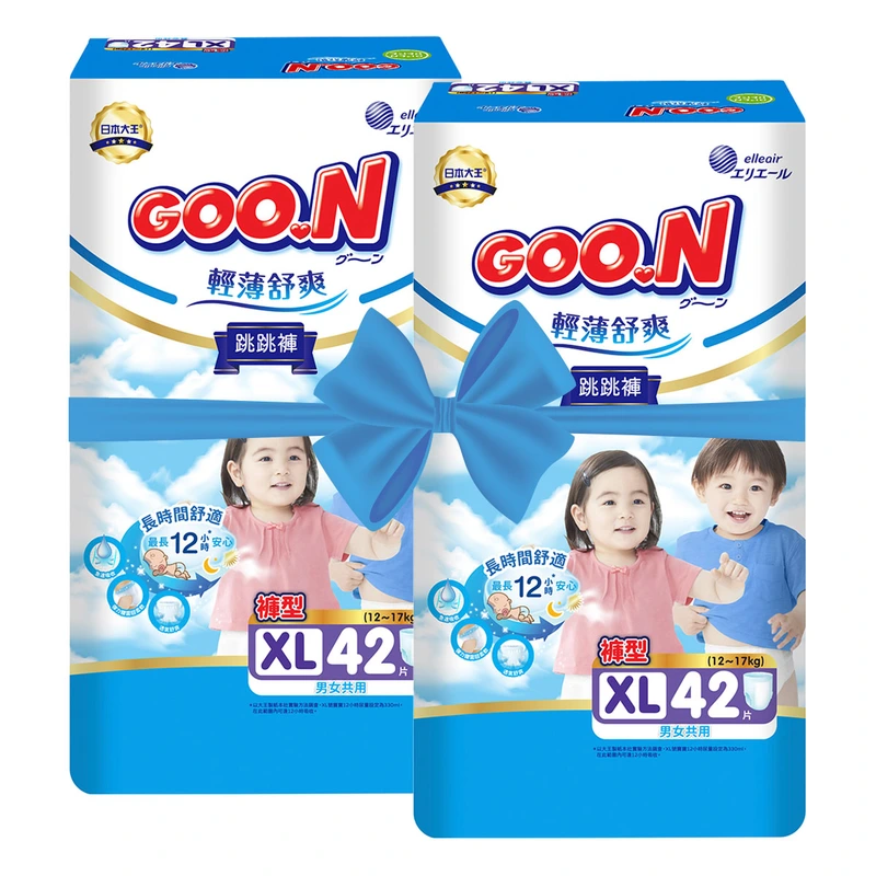 Трусики-підгузки GOO.N Slim & Comfortable для дітей 12-17 кг (розмір 5(XL), унісекс, 84 шт)