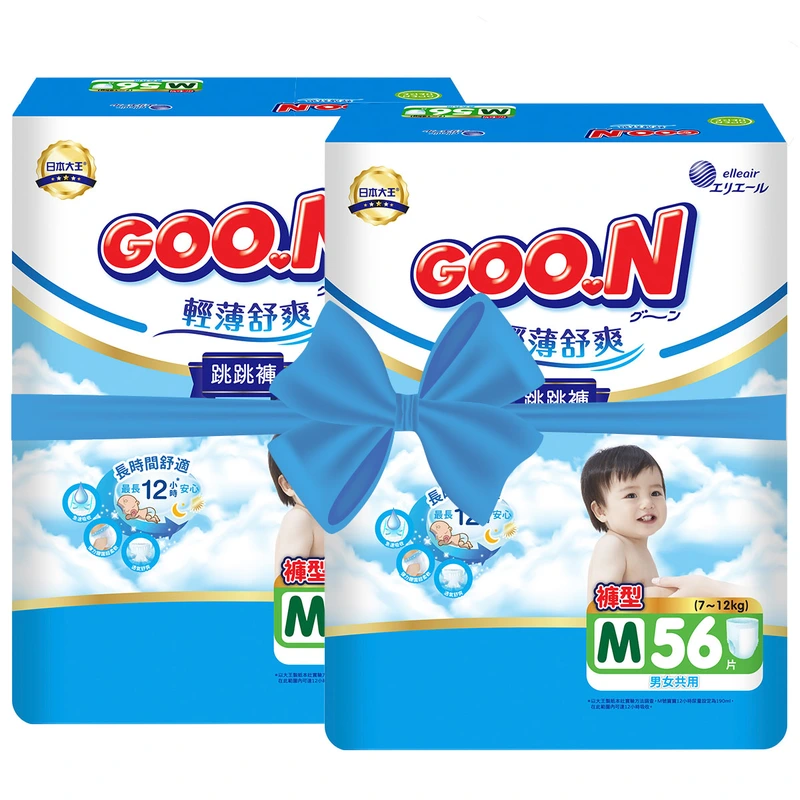 Трусики-підгузки GOO.N Slim & Comfortable для дітей 7-12 кг (розмір 3(M), унісекс, 112 шт)