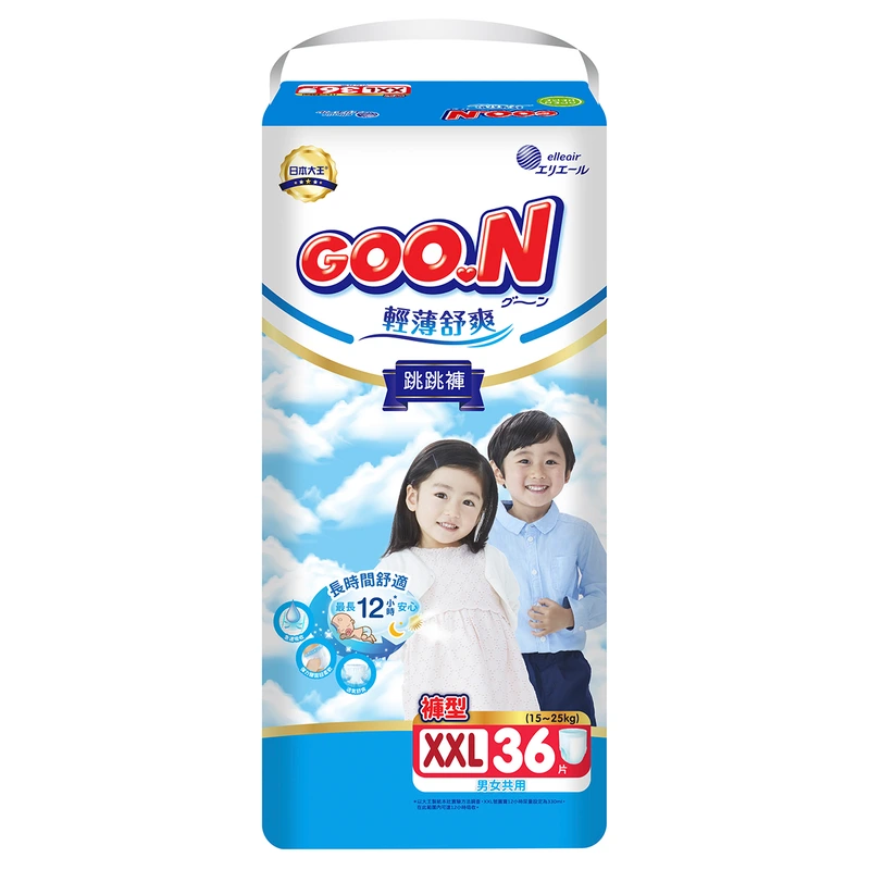 Трусики-підгузки GOO.N Slim & Comfortable для дітей 15-25 кг (розмір 6(XXL), унісекс, 36 шт)