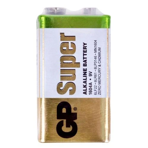 Батарейка крона GP 9V/6LF22 SUPER ALKALINE тех.пак. (1шт)