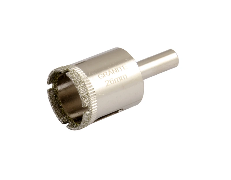 Свердло для скла та кераміки GRANITE трубчасте з алмазним напиленням 26 мм 2-01-226