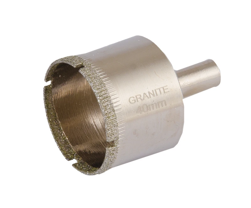 Свердло для скла та кераміки GRANITE трубчасте з алмазним напиленням 40 мм 2-01-240