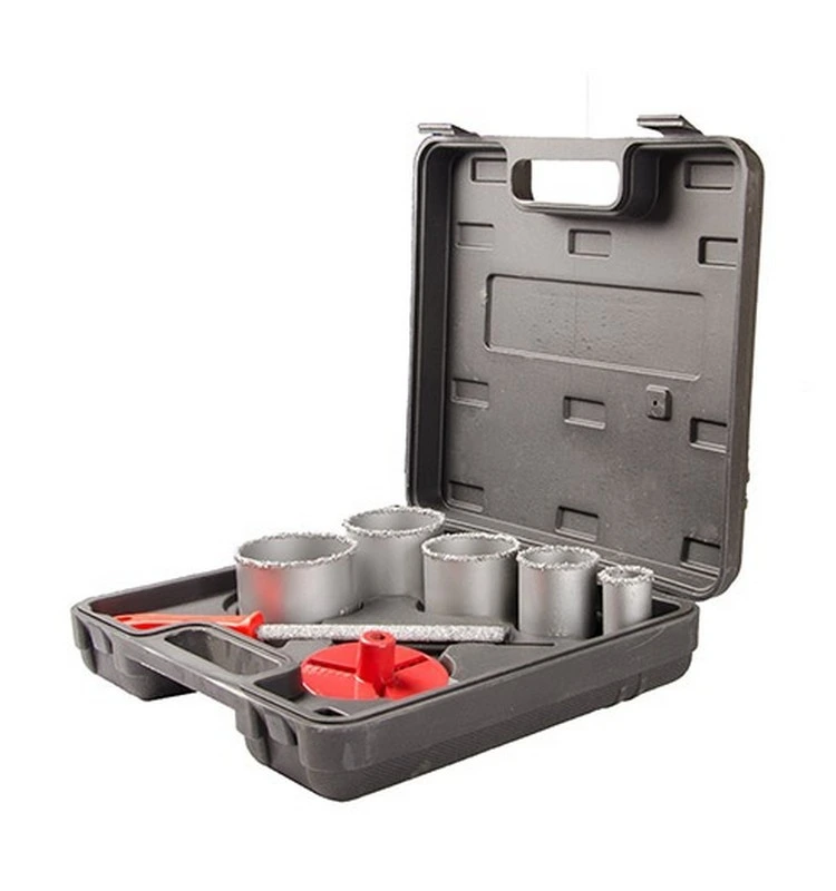 Набір корончастих свердл для плитки GRANITE 5 шт 33-83 мм вольфрамове напилення напилок кейс 2-08-005