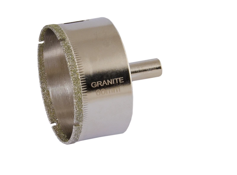 Свердло для скла та кераміки GRANITE трубчасте з алмазним напиленням 60 мм 2-01-260
