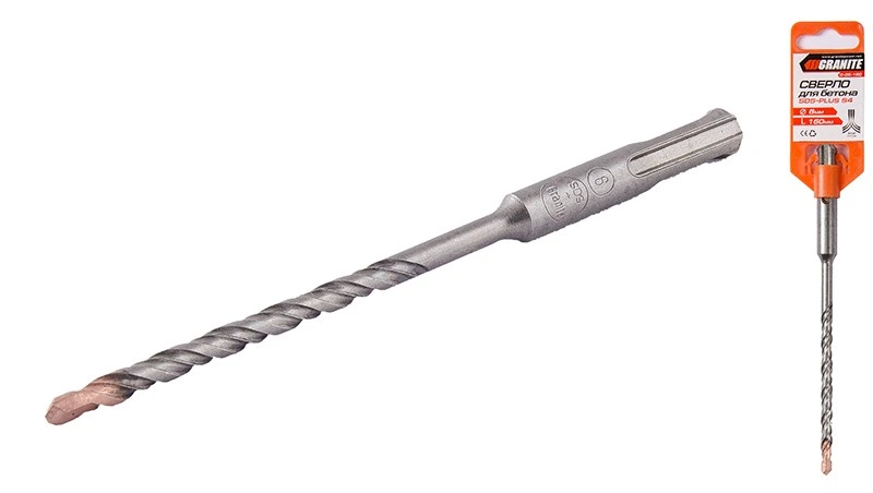 Свердло для бетону GRANITE SDS-PLUS S4 6×160 мм 0-06-160
