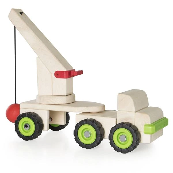Велика машинка Guidecraft Block Science Trucks Стінобитна машина дерев'яна 45 см (G7533) — Guidecraft