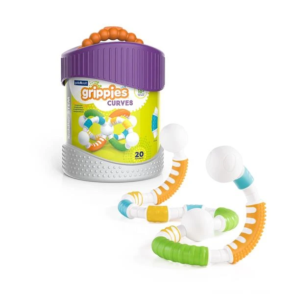 Магнітний конструктор Guidecraft Grippies Curves, 20 деталей (G8319)