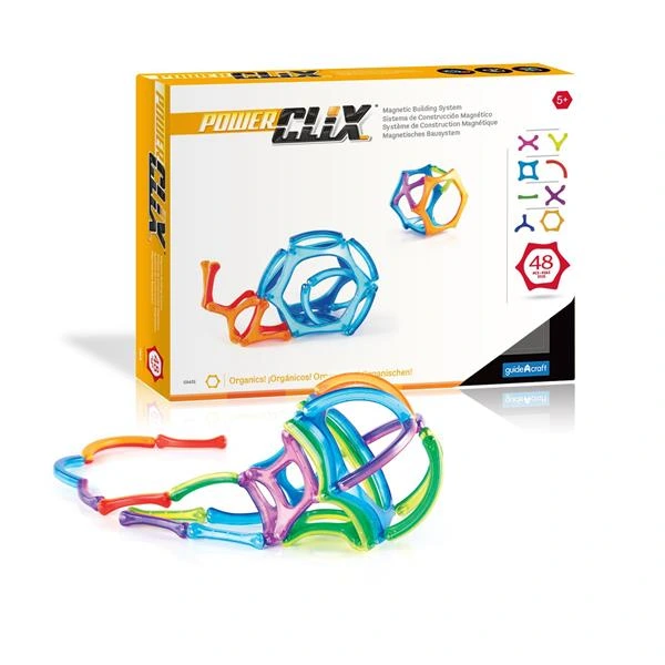 Магнітний конструктор Guidecraft PowerClix Organics, 48 деталей (G9431) — Guidecraft