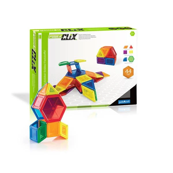 Магнітний конструктор Guidecraft PowerClix Solids, 44 деталі (G9421) — Guidecraft