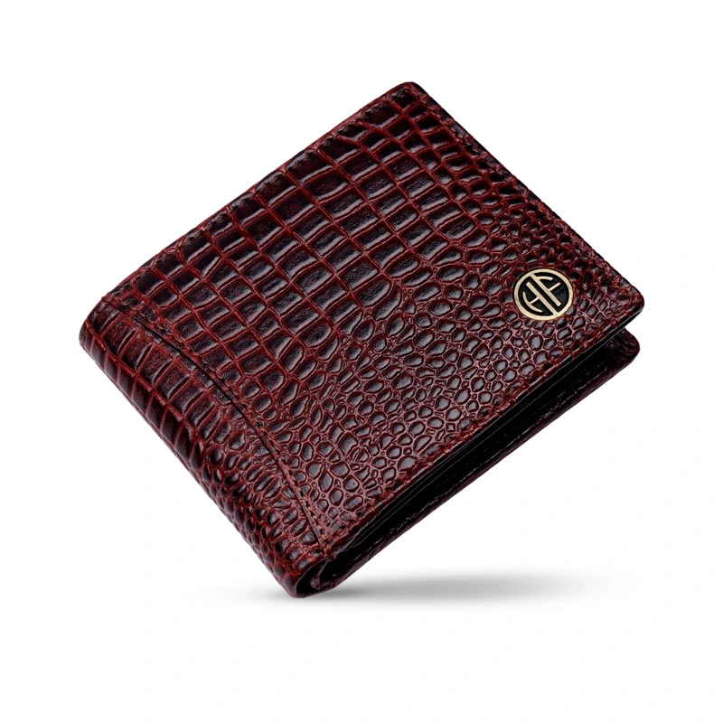 Чоловічий шкіряний гаманець Hammonds Flycatcher HF592 Croc Brown (Коричневий)