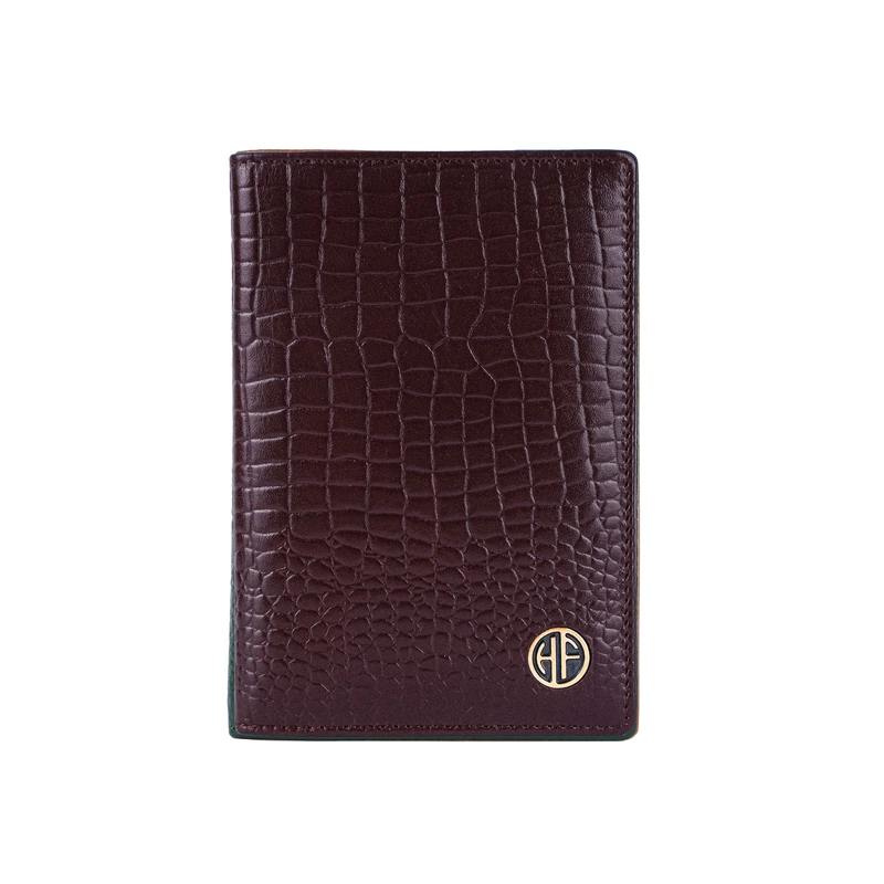 Шкіряна обкладинка для паспорта Hammonds Flycatcher PH602 Croc Brown (Коричневий) — Hammonds Flycatcher