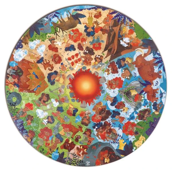 Пазл круглий Hape Кам'яний вік 100 ел. (E1638) — Hape