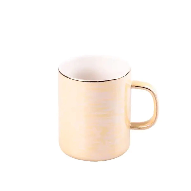 Чашка порцелянова Glaze 420мл у дзеркальній глазурі Жовтий HPCYM0763Y — Happy Life