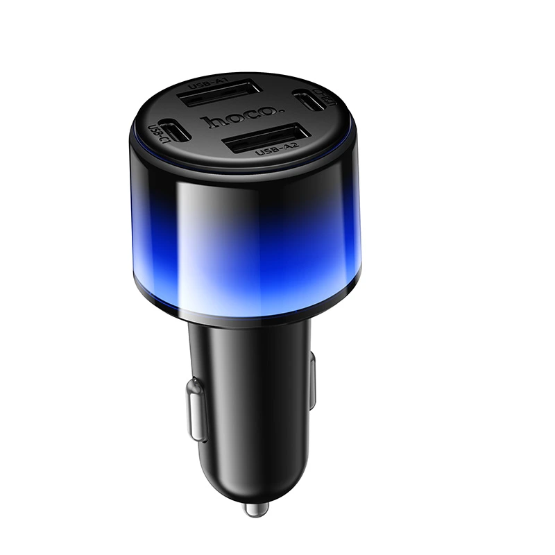 Автомобільний зарядний пристрій HOCO Z69 Vivido 24W(2C2A) car charger Black