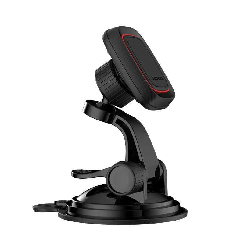 Автотримач для телефона HOCO CA28 Happy journey series suction cup magnetic car holder Black — Hoco