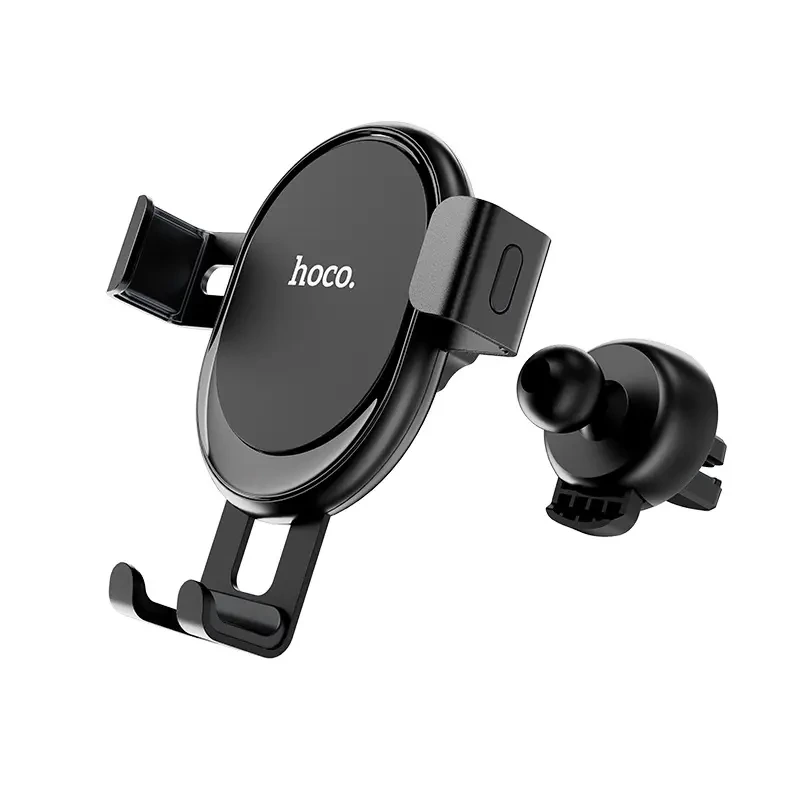 Автотримач для телефона HOCO CA56 Plus Armor metal gravity car holder Black Silver — Hoco