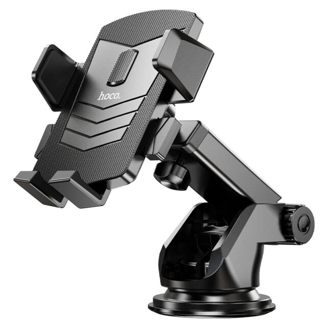 Автотримач для телефона HOCO CA83 David one-button center console car holder Black — Hoco