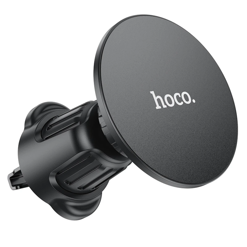 Автотримач для телефона HOCO H12 Fine jade ring magnetic car holder(air outlet) Black — Hoco