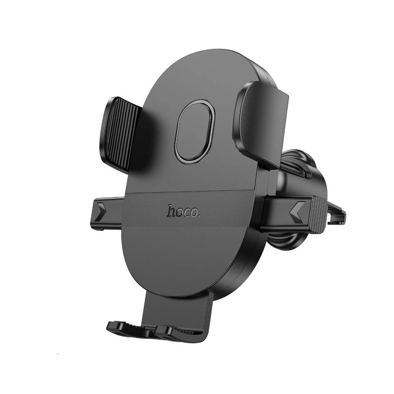 Автотримач для телефона HOCO H18 Mighty one-button car holder(air outlet) Black — Hoco