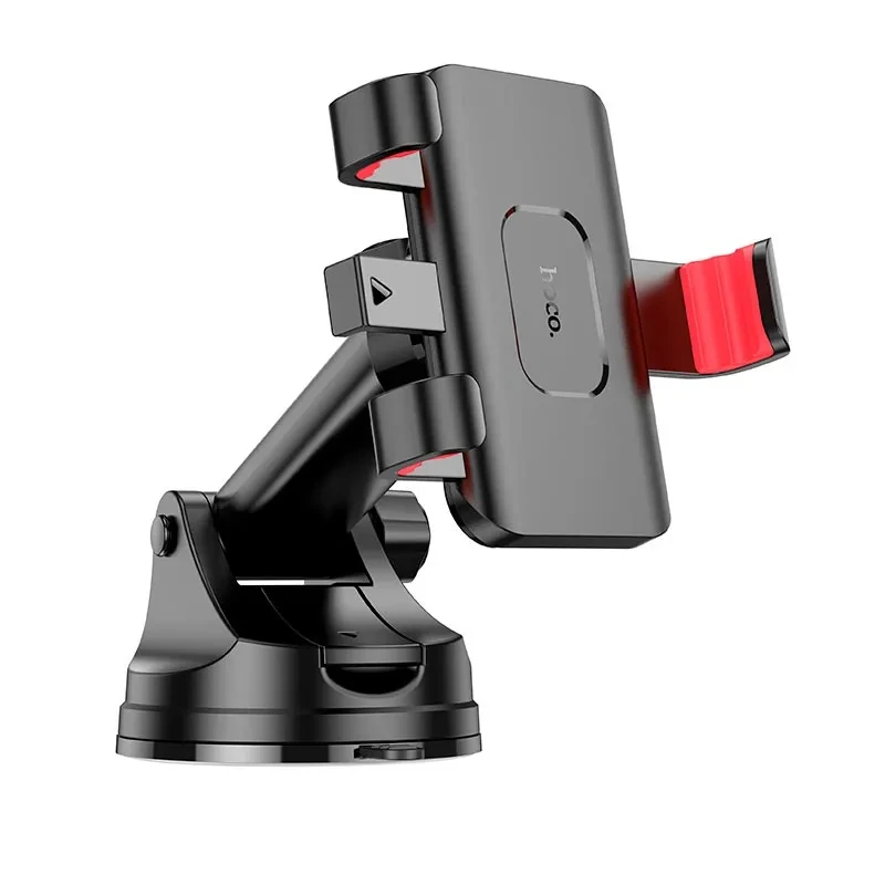 Автотримач для телефона HOCO H22 Dragon automatic clamping car holder(center console) Red Black — Hoco