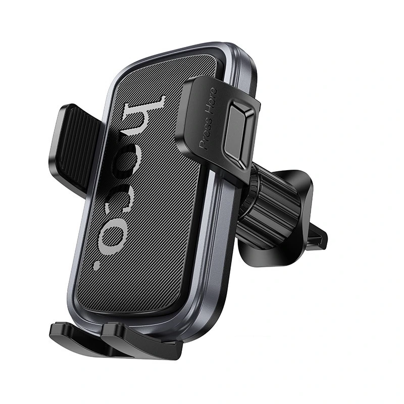 Автотримач для телефона HOCO H78 Vista push-type car holder (air outlet) Black Metal Gray