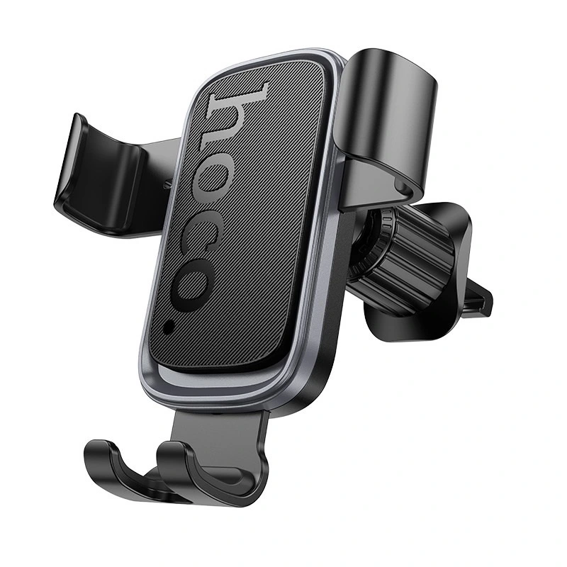 Автотримач для телефона HOCO H80 Vista gravity car holder (air outlet) Black Metal Gray — Hoco
