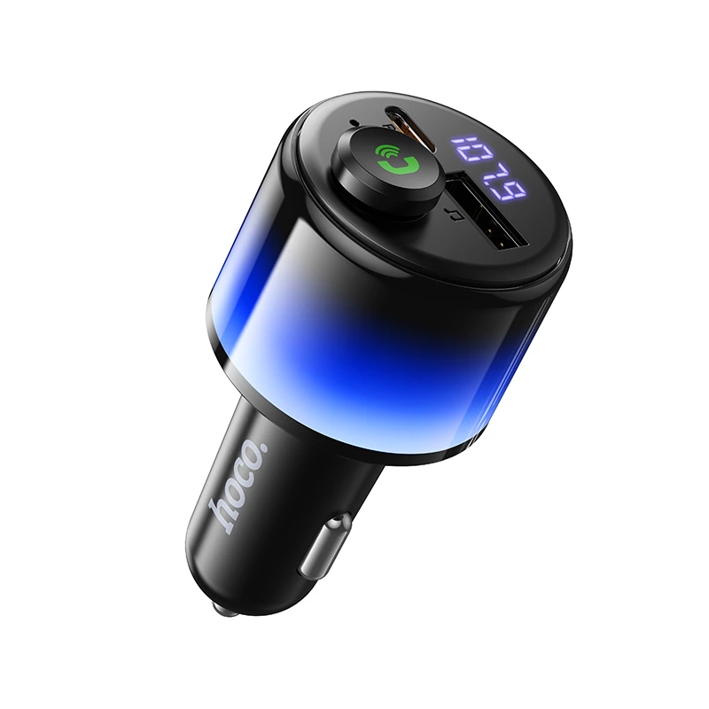 АЗП з FM-модулятором HOCO E166 Path 42W(1A1C) car BT FM transmitter Black — Hoco