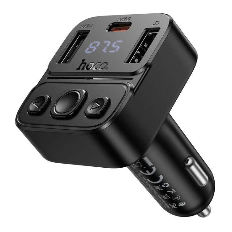 АЗП з FM-модулятором HOCO E87 Delta 35W(1A1C) car BT FM transmitter