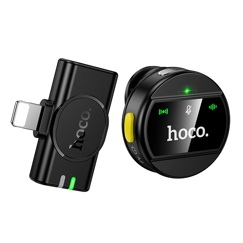 Бездротова мікрофонна система HOCO L21 Charm magnetic (Lightning) Black — Hoco