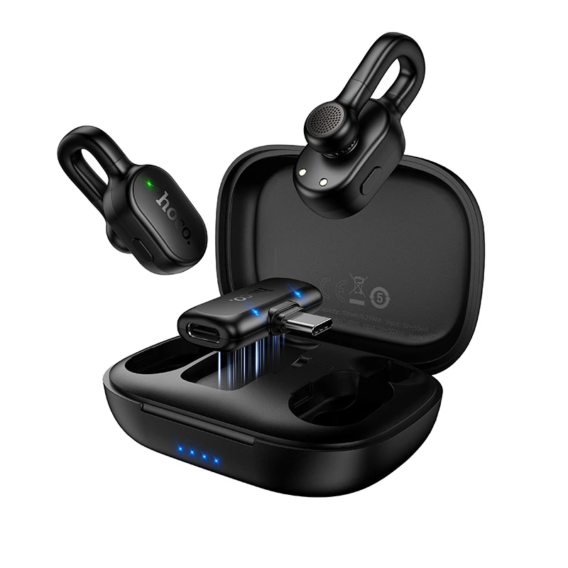 Бездротова мікрофонна система HOCO L27 Ice hidden wireless microphone  (Type-C) Black — Hoco
