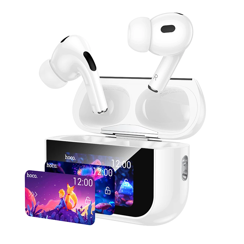 Бездротові навушники HOCO EW79 Bright true wireless ANC touch screen BT headset White — Hoco