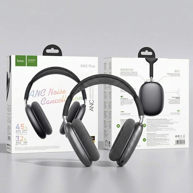 Бездротові навушники Hoco Pro Max W65 Plus ANC (Чорний)