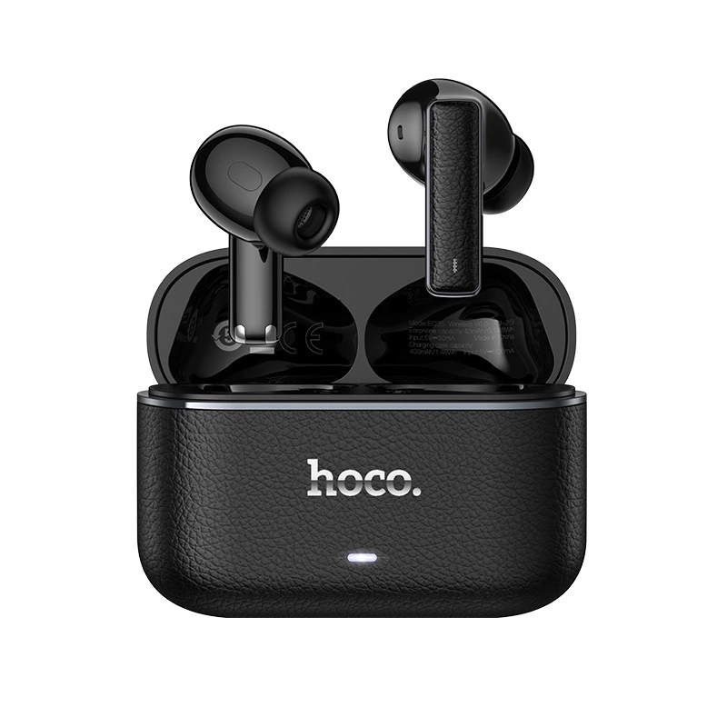 Бездротові навушники TWS HOCO EQ35 Rhyme true wireless ANC+ENC six microphones noise reduction BT headset (App) Black — Hoco