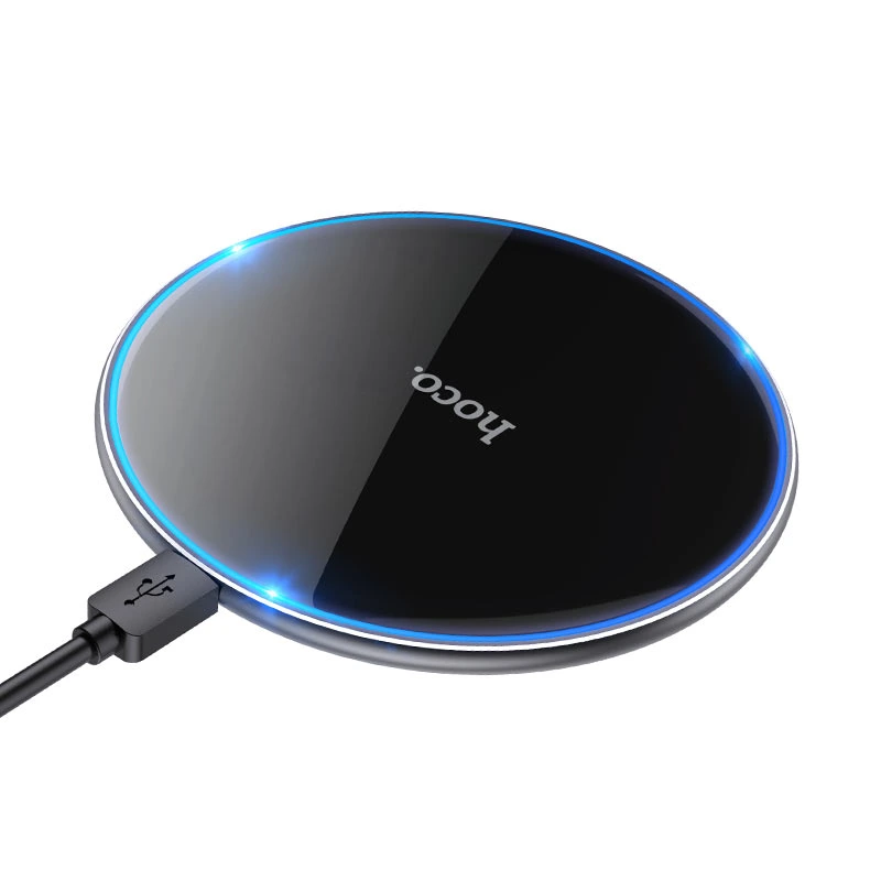 Бездротовий зарядний пристрій HOCO CW6 Pro Easy 15W charging wireless fast charger Black — Hoco