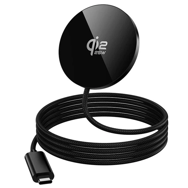 Бездротовий зарядний пристрій HOCO CW63 Pro Fast Qi2.2 magnetic wireless fast charger Black — Hoco