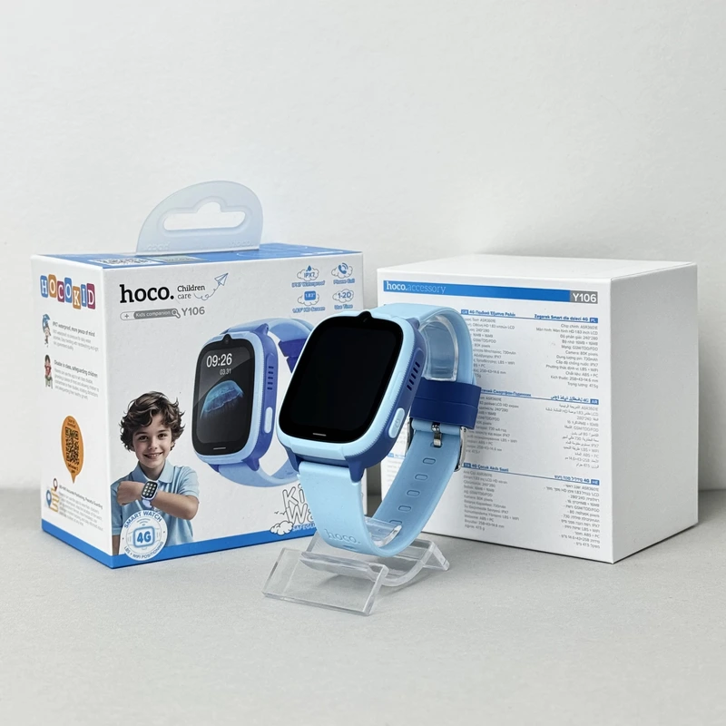 Дитячий годинник Smart Hoco Y106 4G (Блакитний)