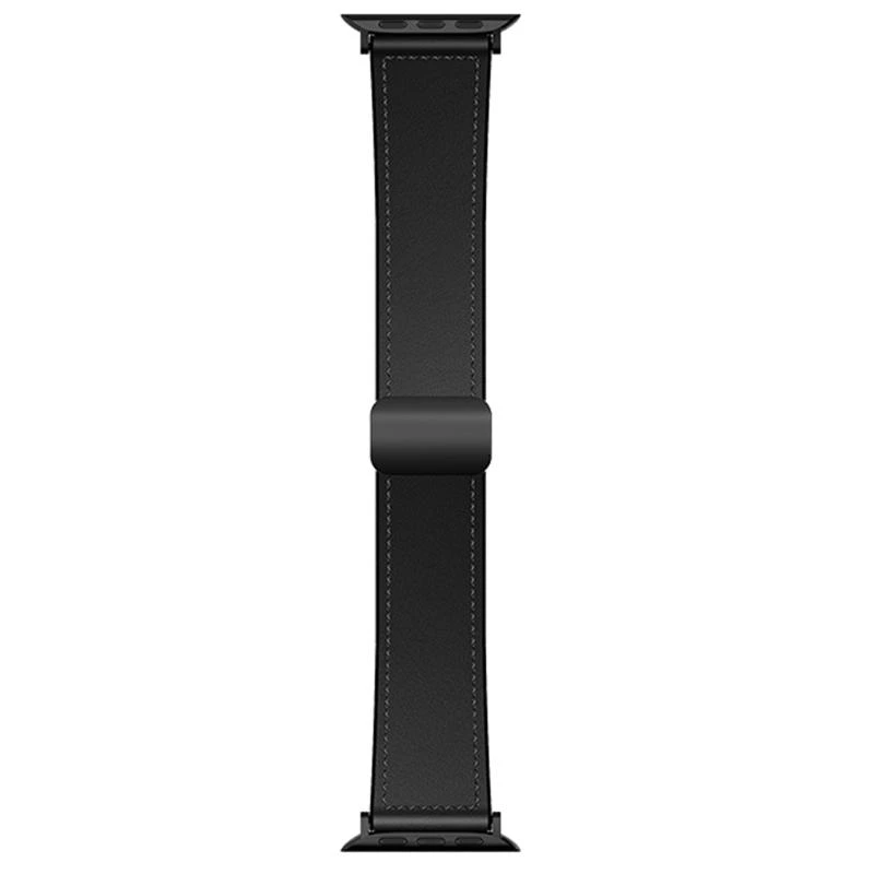 Ремінець Hoco WA34 Basic magnetic buckle silicone leather strap для Apple watch 38/40/41/42mm Dark Gray