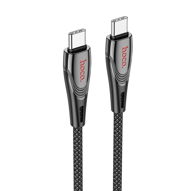 Кабель HOCO U133 Monte 60W charging data cable Type-C to Type-C Black